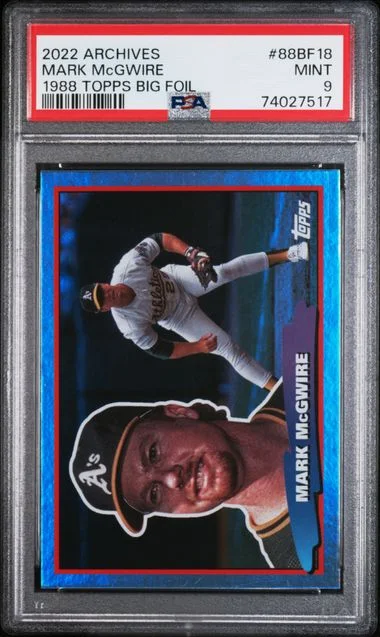 2022 Topps Archives Mark Mcgwire 1988 Topps Big Foil #88Bf18 card image