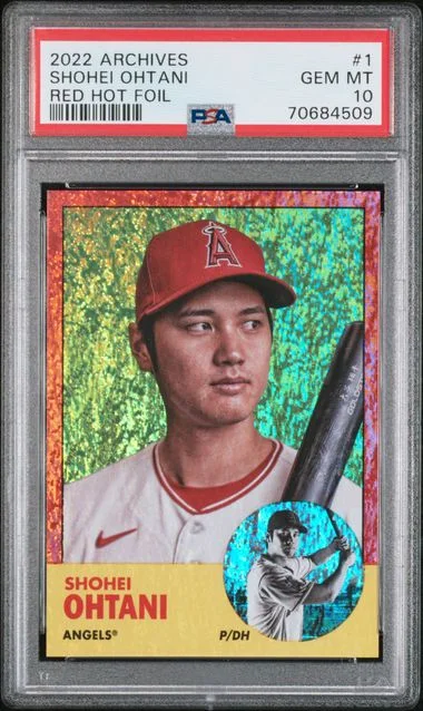 2022 Topps Archives Shohei Ohtani Green #1 card image