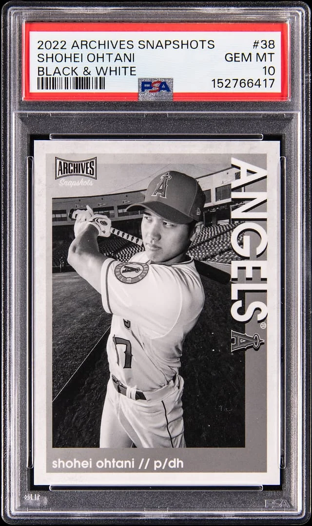 2022 Topps Archives Shohei Ohtani Black & White #38 card image