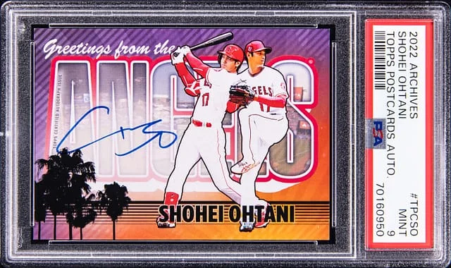 2022 Topps Archives Shohei Ohtani Topps Postcards #TPC-SO card image