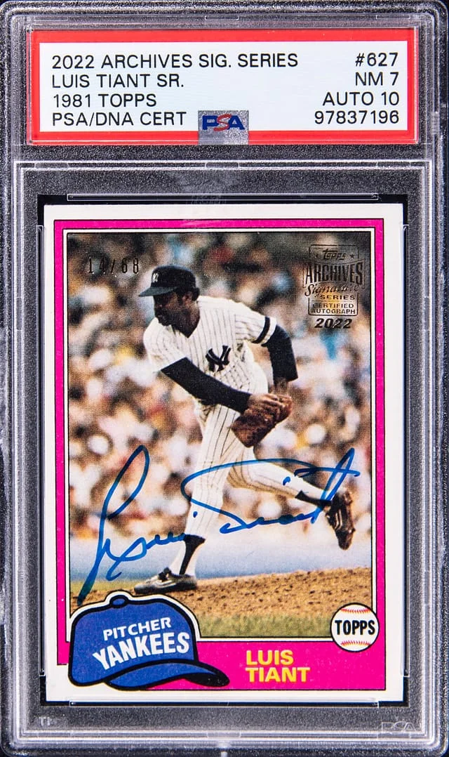 2022 Topps Archives Signature Series Luis Tiant Sr. 1981 Topps #627 card image