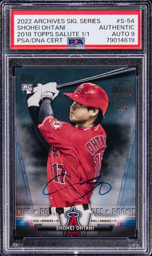 2022 Topps Archives Signature Series Shohei Ohtani 18 Topps Salute #S-54 card image