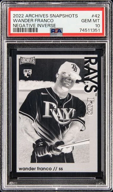 2022 Topps Archives Snapshots Wander Franco Negative Inverse #42 card image