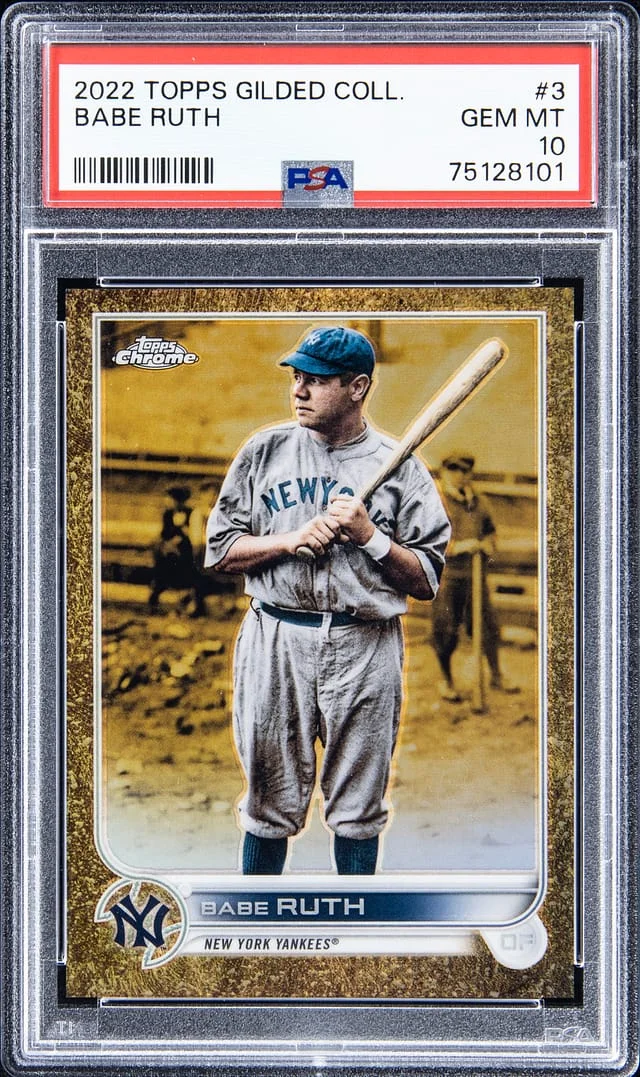 2022 Topps Babe Ruth Platinum Anniversary Black & White Mini Diamond Refractor #3 card image