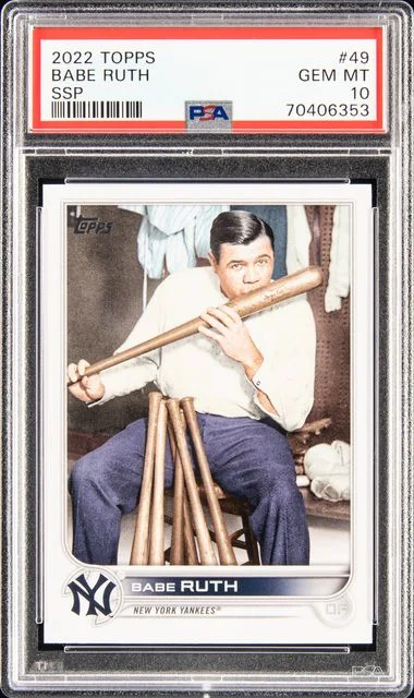 2022 Topps Babe Ruth SSP #49 card image