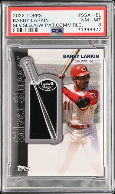 2022 Topps Barry Larkin Silver Slugger Award Winner Patches Commemorative Relics #SSA-BL card image
