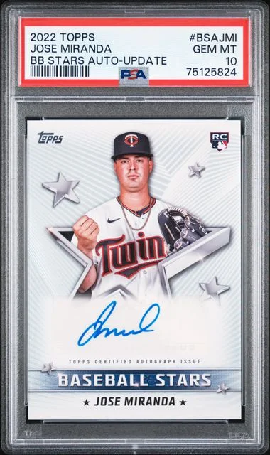 2022 Topps Baseball Jose Miranda Stars Autographs Update #Bsajmi card image