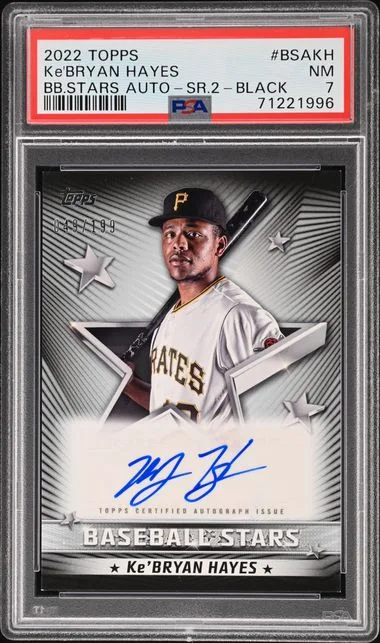 2022 Topps Baseball Ke'Bryan Hayes Stars Autographs Series 2 Black #BSA-KH card image