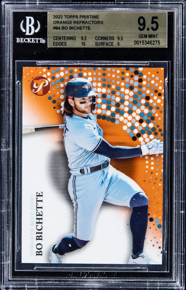 2022 Topps Bo Bichette Pristine Orange Refractor #84 card image