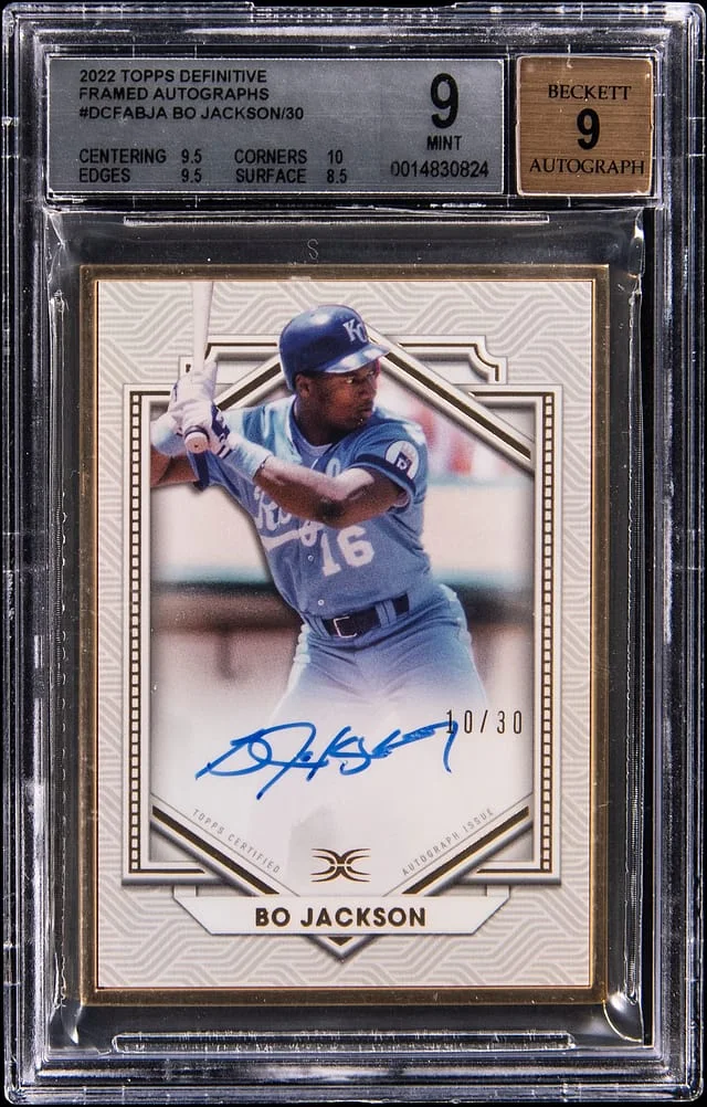 2022 Topps Bo Jackson Definitive Framed Autographs #DCFA-BJA card image