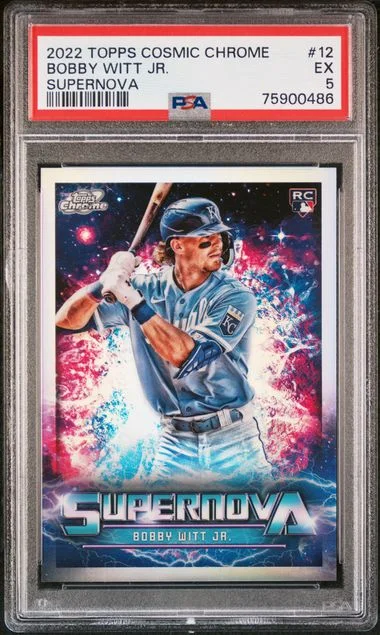 2022 Topps Bobby Witt Jr. Cosmic Chrome Supernova #12 card image