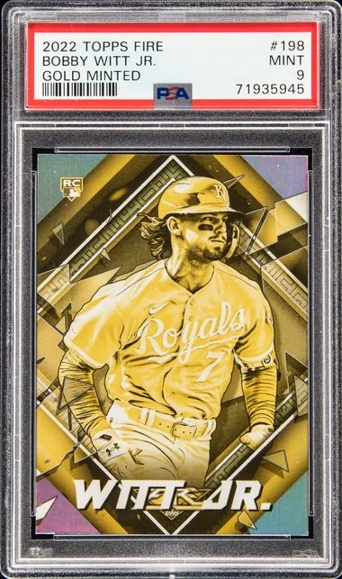 2022 Topps Bobby Witt Jr. Fire Gold Minted #198 card image
