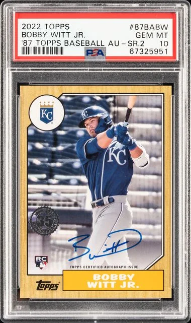 2022 Topps Bobby Witt Jr. 1987 Topps Baseball Autographs Series 2 #87BABW card image