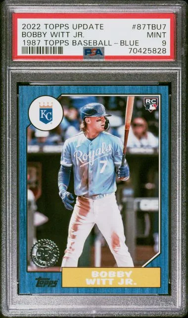 2022 Topps Bobby Witt Jr. 1987 Topps Baseball Blue #87TBU7 card image