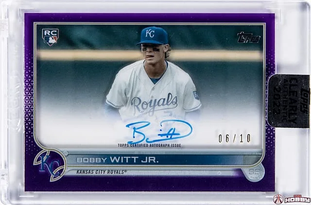 2022 Topps Bobby Witt Jr. Clearly Authentic Autographs Purple #CAA-BW card image