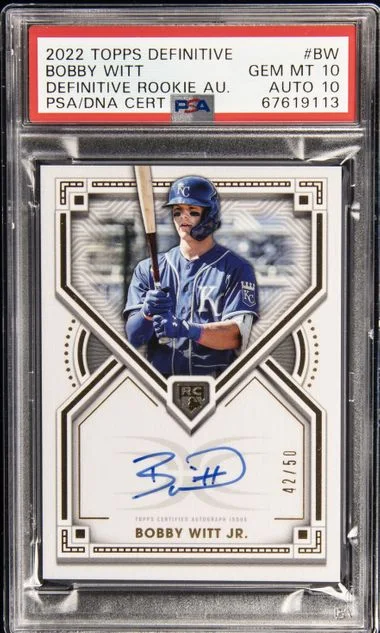2022 Topps Bobby Witt Jr. Definitive Definitive Autographs #DRA-BW card image