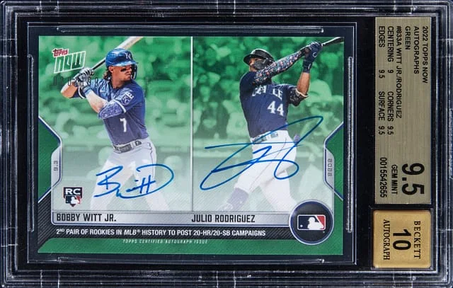 2022 Topps Bobby Witt Jr./Julio Rodriguez Green #833A card image