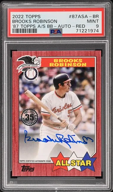 2022 Topps Brooks Robinson 1987 Topps All-Star Baseball Autograph Red #87ASA-BR card image