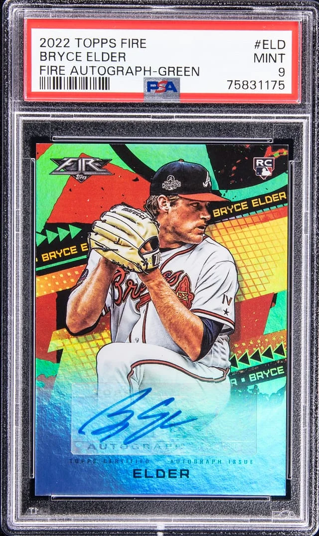 2022 Topps Bryce Elder Fire Autograph Green #ELD card image