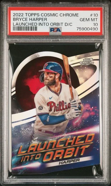 2022 Topps Bryce Harper Cosmic Chrome Launched Into Orbit Die-Cut #10 card image