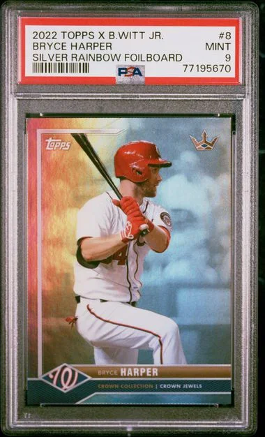 2022 Topps Bryce Harper X Bobby Witt Jr. Crown Collection #8 card image