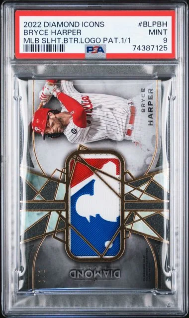 2022 Topps Bryce Harper Diamond Icons MLB Silhouetted Batter Logo Patch 1/1 #BLPBH card image