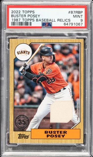 2022 Topps Buster Posey 1987 Topps Baseball Relics #87Rbp card image