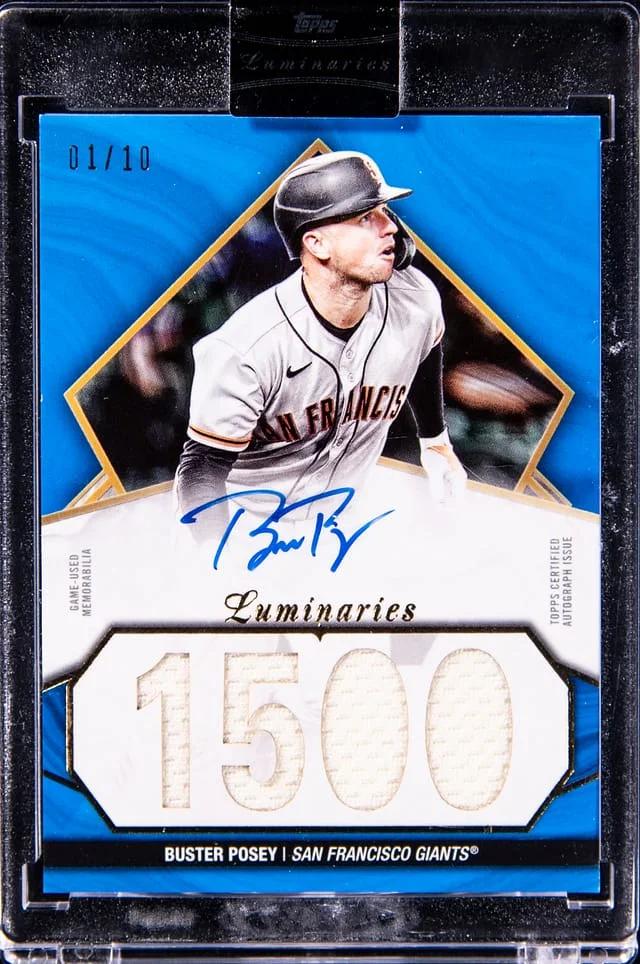 2022 Topps Buster Posey Luminaries Hit Kings Autographed Relics #HRKAR-BW card image