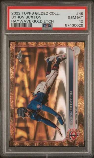 2022 Topps Byron Buxton Gilded Collection Raywave Gold Etch #49 card image