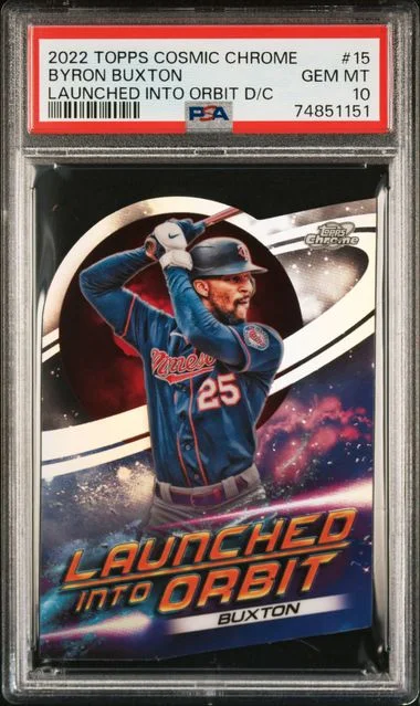 2022 Topps Byron Buxton Cosmic Chrome Launched Into Orbit Die-Cut #LIO-15 card image