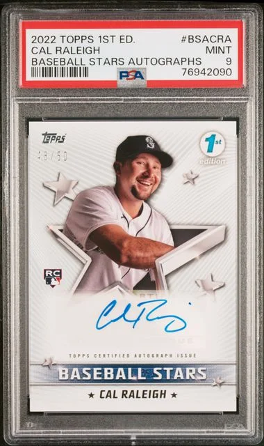2022 Topps Cal Raleigh 1st Edition Baseball Stars Autographs #BSA-CRA card image