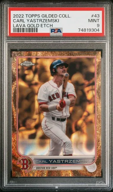 2022 Topps Carl Yastrzemski Gilded Collection Lava Gold Etch #43 card image