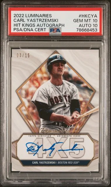 2022 Topps Carl Yastrzemski Luminaries HIT Kings Autographs #HKCYA card image
