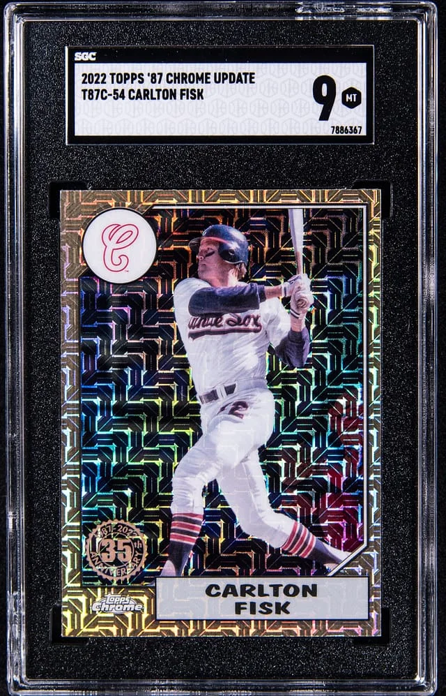2022 Topps Carlton Fisk 87 Chrome Update #T87C-54 card image