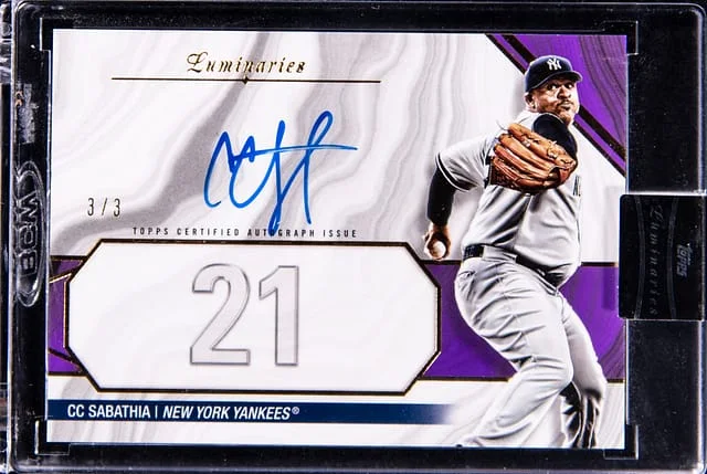 2022 Topps C.C. Sabathia Luminaries Masters of the Mound Purple #MOM-CS card image