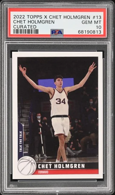 2022 Topps Chet Holmgren X Curated #13 card image
