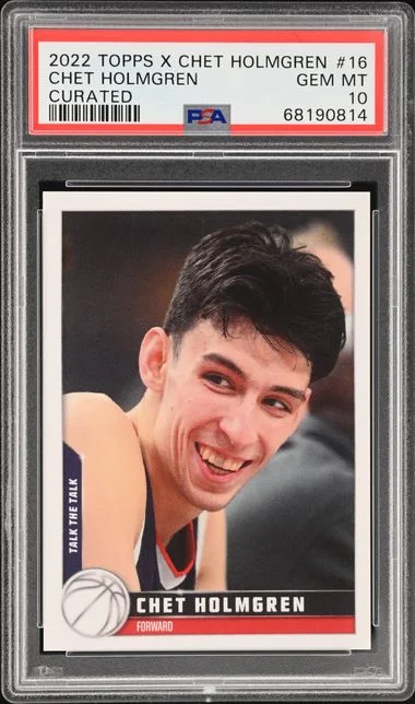2022 Topps Chet Holmgren X Curated #16 card image