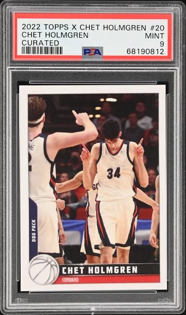 2022 Topps Chet Holmgren X Curated #20 card image