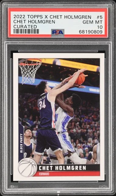 2022 Topps Chet Holmgren X Curated #5 card image