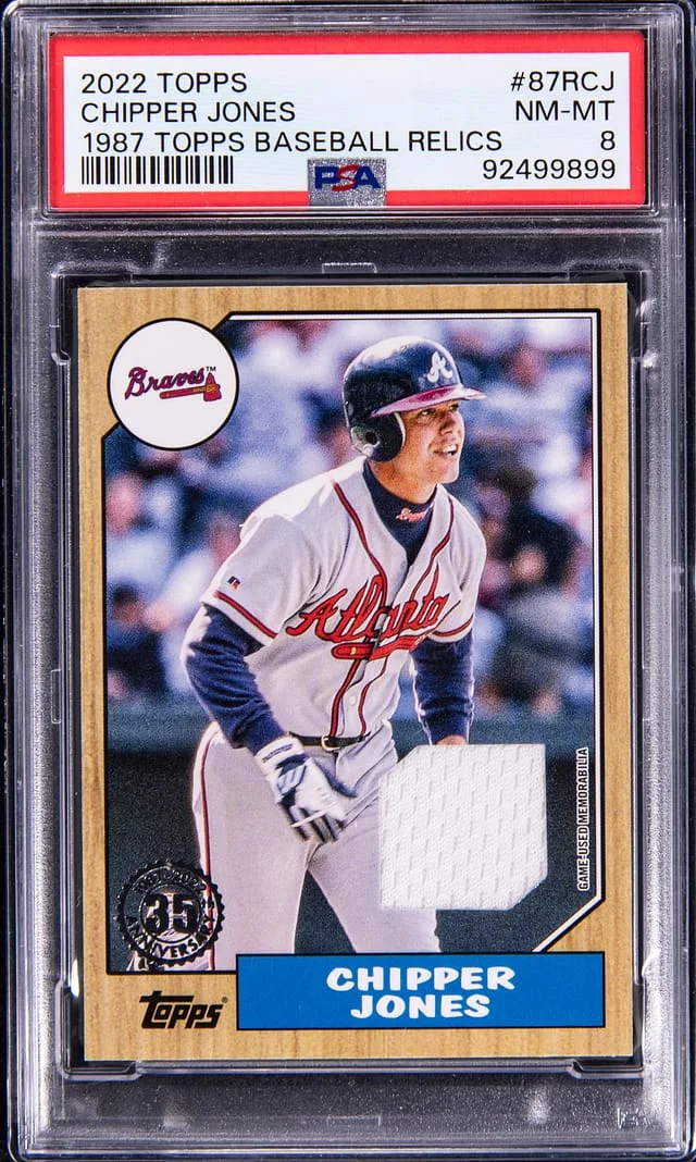 2022 Topps Chipper Jones 1987 Baseball Relics #87R-CJ card image