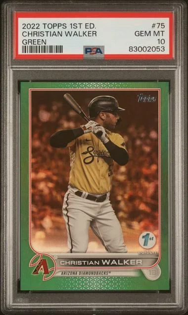 2022 Topps Christian Walker 1st Edition Green #75 card image