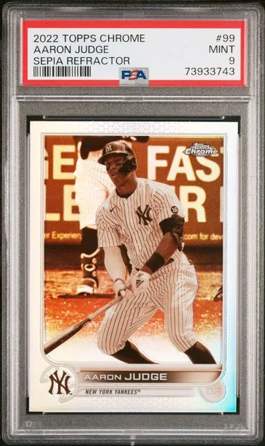 2022 Topps Chrome Aaron Judge Prism Refractor #99 card image