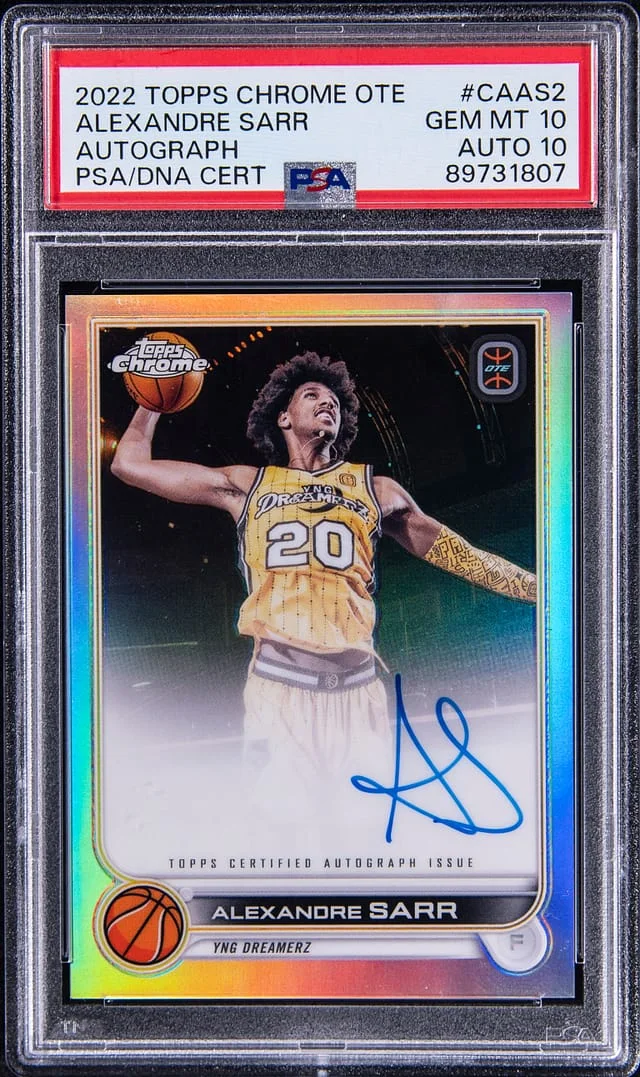 2022 Topps Chrome Alexandre Sarr OTE Autograph #CAAS2 card image