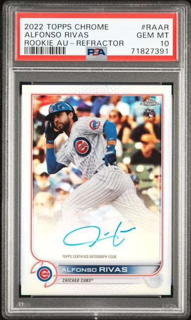 2022 Topps Chrome Alfonso Rivas Autographs Refractor #RA-AR card image