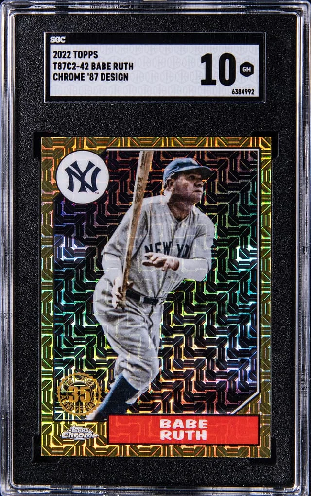 2022 Topps Chrome Babe Ruth 1987 Design #T87C2-42 card image