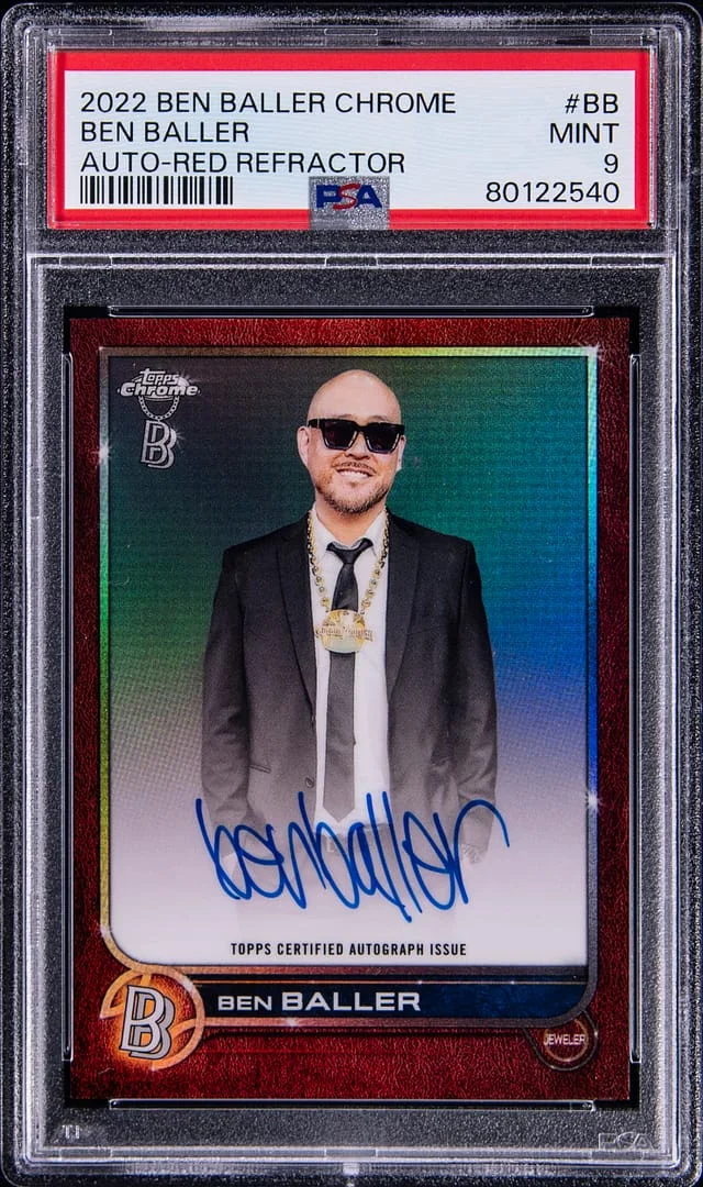 2022 Topps Chrome Ben Baller Autograph Red Refractor #BBA-BB card image