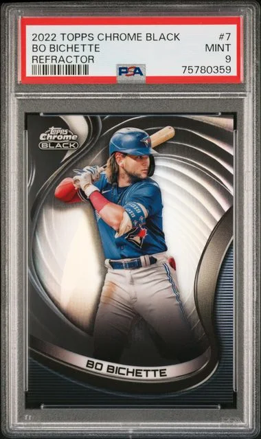 2022 Topps Chrome Black Bo Bichette Refractor #7 card image