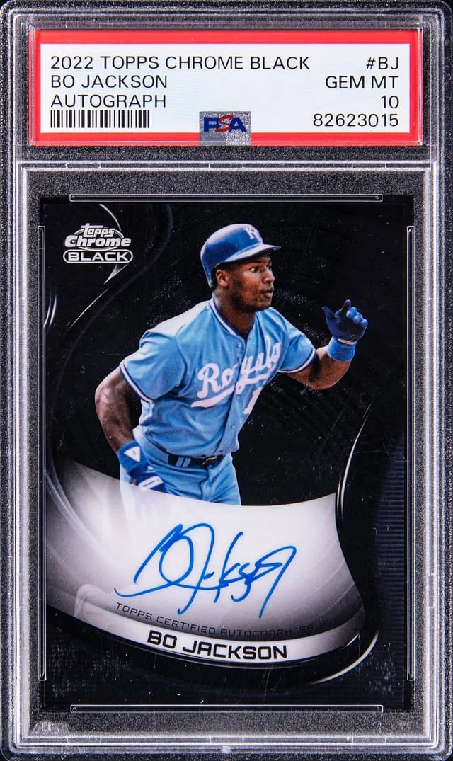 2022 Topps Chrome Black Bo Jackson Autograph #BJ card image