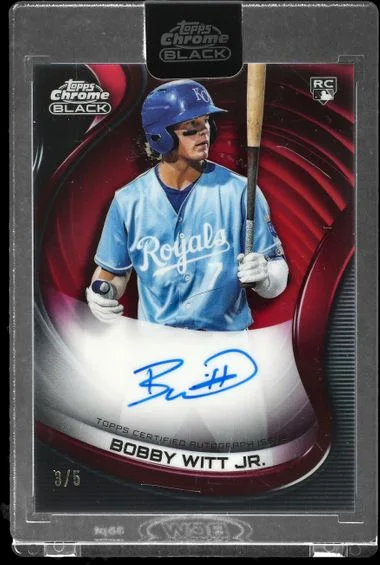 2022 Topps Chrome Black Bobby Witt Jr Red #CBA-BWJ card image