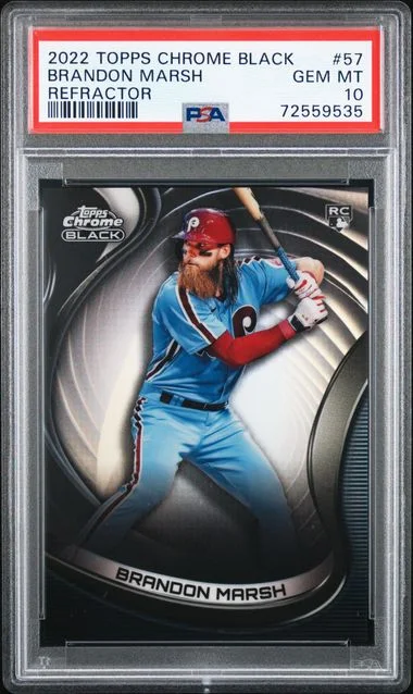 2022 Topps Chrome Black Brandon Marsh #57 card image